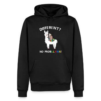 No Probllama Llama Paresseux Puzzle Cool Autism Awaren - Sweat à capuche Premium bio Homme - noir - Devant - Nico (187cm)
