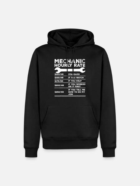 Sjov mekaniker timepris - Herre Premium økologisk hoodie - sort