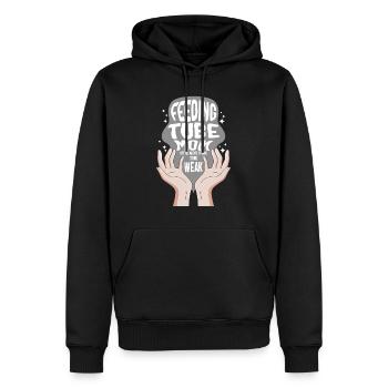Chemise de sonde d’alimentation, maman de sonde d’alimentation pas pour le - Sweat à capuche Premium bio Homme - noir - Devant - Nico (187cm)