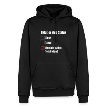 RELATIONSHIP STATUS - MENTALLY DATINGbad assgamerg - Men’s Premium Organic Hoodie - black - Front - Nico (187cm)