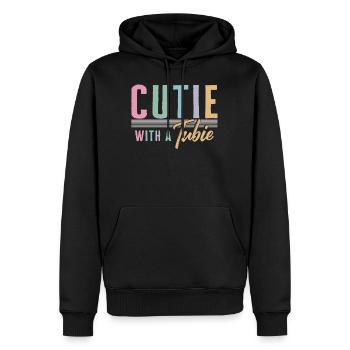 Ernährungssonde Awareness Shirt, Cutie Mit Einem Tubie - Männer Premium Bio Hoodie - Schwarz - Vorne - Nico (187cm)