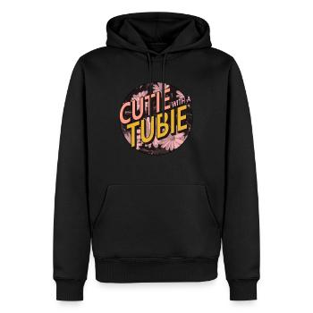 Chemise de sensibilisation à la sonde d’alimentation, mignonne avec un tubie - Sweat à capuche Premium bio Homme - noir - Devant - Nico (187cm)