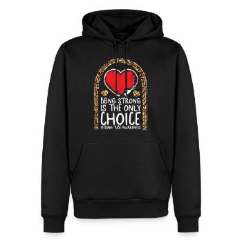 Chemise de sensibilisation à la sonde d’alimentation, être fort est le - Sweat à capuche Premium bio Homme - noir - Devant - Nico (187cm)