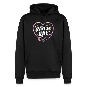 Krankenschwester Leben Retro Vintage Krankenpflege Frauen Krankenschwester Woche - Männer Premium Bio Hoodie - Schwarz - Vorne - Nico (187cm)