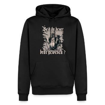 Traditionelles Krampus T-Shirt für Weihnachten - Männer Premium Bio Hoodie - Schwarz - Vorne - Nico (187cm)