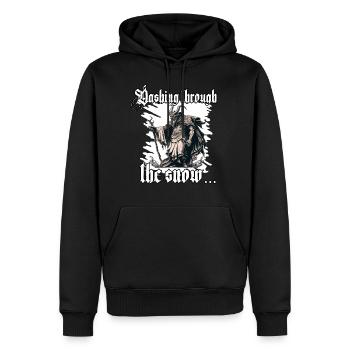 Krampus T-Shirt Der furchterregende Weihnachtsmann - Männer Premium Bio Hoodie - Schwarz - Vorne - Nico (187cm)