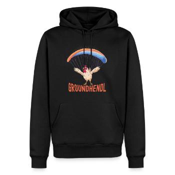 Parapente Groundhendl Parapente Femmes - Sweat à capuche Premium bio Homme - noir - Devant - Nico (187cm)