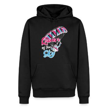 Gleitschirmflieger Frauen Queen of the Sky - Männer Premium Bio Hoodie - Schwarz - Vorne - Nico (187cm)