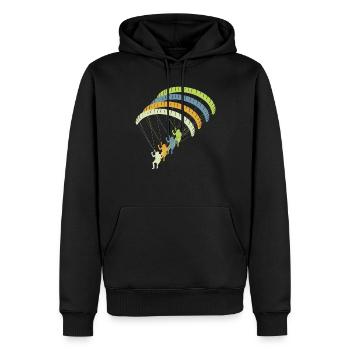 Chemise de pilote de parapente de parapente - Sweat à capuche Premium bio Homme - noir - Devant - Nico (187cm)