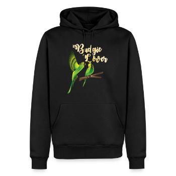 J’adore perruche perruche amateur perruche - Sweat à capuche Premium bio Homme - noir - Devant - Nico (187cm)