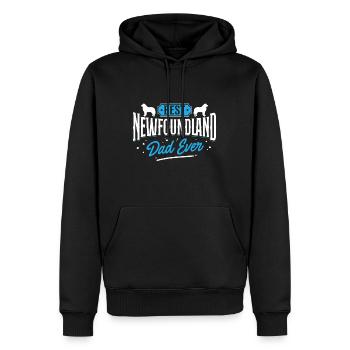 Meilleur père de Terre-Neuve de tous les temps - Newfoundland Lover Ne - Sweat à capuche Premium bio Homme - noir - Devant - Nico (187cm)