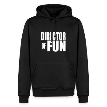 DIRECTEUR DE FUN Party Wedding Planner Coordi - Sweat à capuche Premium bio Homme - noir - Devant - Nico (187cm)