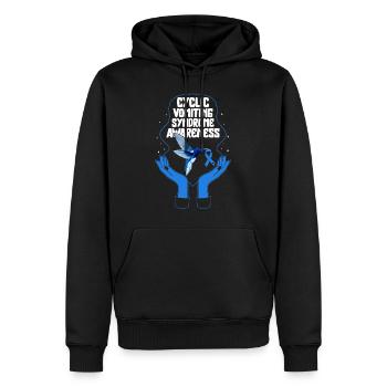 Cyclic Vomiting Syndrome Shirt, CVS Humming Bird - Men’s Premium Organic Hoodie - black - Front - Nico (187cm)