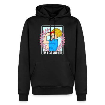 Cyclic Vomiting Syndrome Shirt, I'm A CVS Warrior - Men’s Premium Organic Hoodie - black - Front - Nico (187cm)