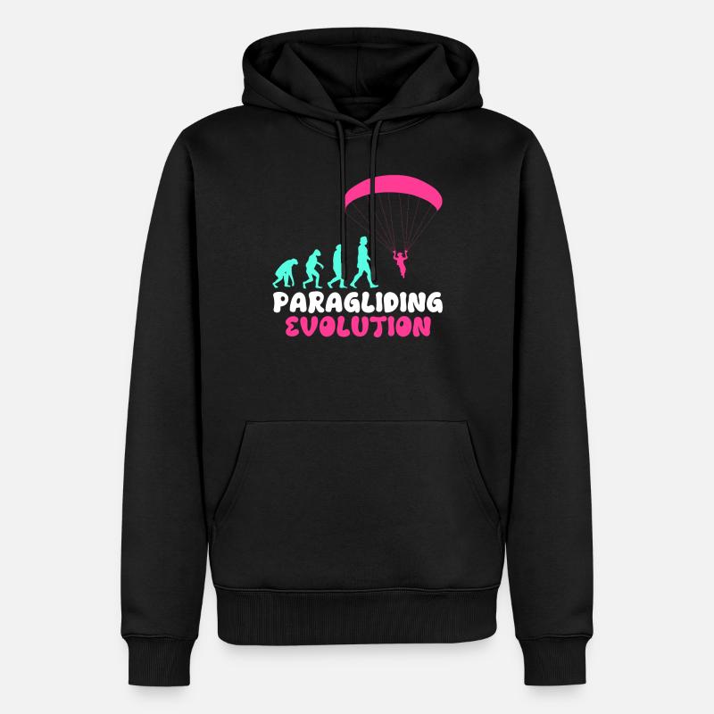 Parapente Evolution Parapente Filles - Sweat à capuche Premium bio Homme - noir