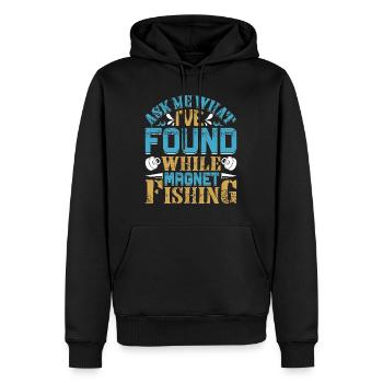 Magnetangler Ask me what I found Magnet fishing - Männer Premium Bio Hoodie - Schwarz - Vorne - Nico (187cm)