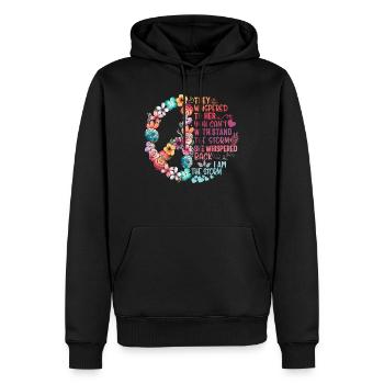 Ich bin Sturm, sie flüsterten ihr, du kannst nicht widerstehen - Männer Premium Bio Hoodie - Schwarz - Vorne - Nico (187cm)
