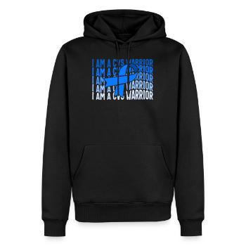 Cyclic Vomiting Syndrome Shirt, I'm A CVS Warrior - Men’s Premium Organic Hoodie - black - Front - Nico (187cm)