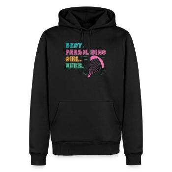 Parapente Meilleure fille de parapente jamais - Sweat à capuche Premium bio Homme - noir - Devant - Nico (187cm)