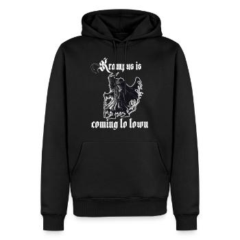 Horror Krampus T-Shirt Böser Weihnachtsbrauch - Männer Premium Bio Hoodie - Schwarz - Vorne - Nico (187cm)