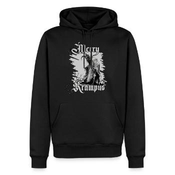 Krampus Shirt Symbol des Weihnachtsgrauens - Männer Premium Bio Hoodie - Schwarz - Vorne - Nico (187cm)