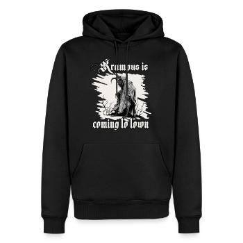 Krampus T-Shirt für die gruseligste Zeit des - Männer Premium Bio Hoodie - Schwarz - Vorne - Nico (187cm)