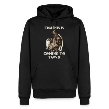 Krampus T-Shirt Der düstere Weihnachtsbrauch - Männer Premium Bio Hoodie - Schwarz - Vorne - Nico (187cm)