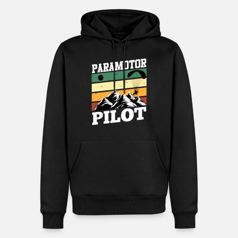 Paramotor Pilot Gleitschirmflieger Paragliding - Männer Premium Bio Hoodie - Schwarz