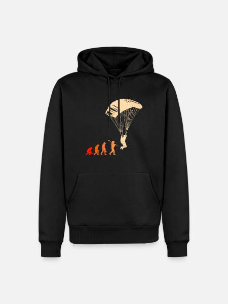 Paragliding Evolution Gleitschirmfliegen - Men’s Premium Organic Hoodie - black