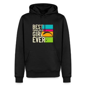 Meilleure fille de parapente Gleitschirmfliegen - Sweat à capuche Premium bio Homme - noir - Devant - Nico (187cm)