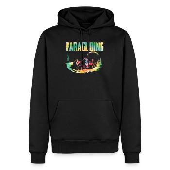 Gleitschirmfliegen Hike and Fly Paragliding - Männer Premium Bio Hoodie - Schwarz - Vorne - Nico (187cm)