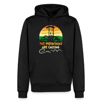Paragliding The Mountains are Calling - Männer Premium Bio Hoodie - Schwarz - Vorne - Nico (187cm)