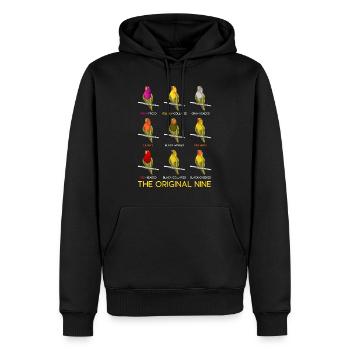 Liebesvögel The original Nine Lovebirds Papagei - Männer Premium Bio Hoodie - Schwarz - Vorne - Nico (187cm)