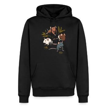 Chemise de rats, animal de blé mignon design graphique tee, - Sweat à capuche Premium bio Homme - noir - Devant - Nico (187cm)