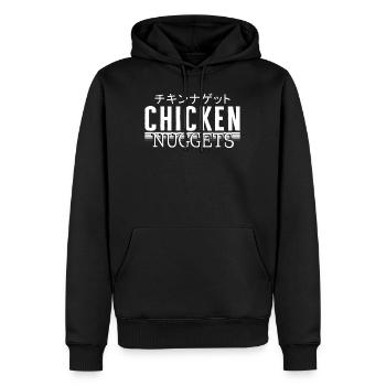 Chemise Chicken Nuggets, Pépites de poulet Japonais - Sweat à capuche Premium bio Homme - noir - Devant - Nico (187cm)