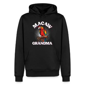 Macaw Grandma Vogelliebhaber Aras Papageien - Männer Premium Bio Hoodie - Schwarz - Vorne - Nico (187cm)