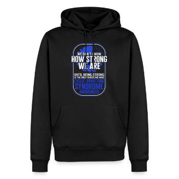 Cyclic Vomiting Syndrome Shirt, Being Strong Is - Men’s Premium Organic Hoodie - black - Front - Nico (187cm)