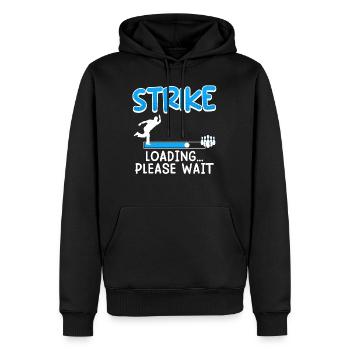 Chargement de grève... S’il vous plaît attendre Bowling - Sweat à capuche Premium bio Homme - noir - Devant - Nico (187cm)