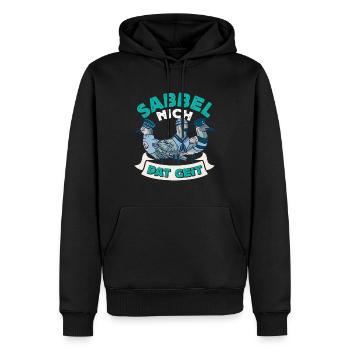 Möwen Shirt Sabbel Nich Dat Geit Norddeutschland - Männer Premium Bio Hoodie - Schwarz - Vorne - Nico (187cm)