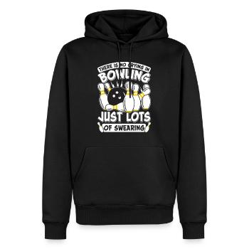Chemise de bowling Il n’y a pas de pleurs au bowling - Sweat à capuche Premium bio Homme - noir - Devant - Nico (187cm)
