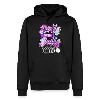 Bowling Femmes Poupées avec des balles - Sweat à capuche Premium bio Homme - noir - Devant - Nico (187cm)