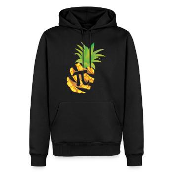 Pi Day Shirt, Pineapple Pi Day, Funny Math Lover - Men’s Premium Organic Hoodie - black - Front - Nico (187cm)