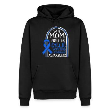 Zyklisches Erbrechenssyndrom T-Shirt, Ehefrau Mama Kämpfer - Männer Premium Bio Hoodie - Schwarz - Vorne - Nico (187cm)