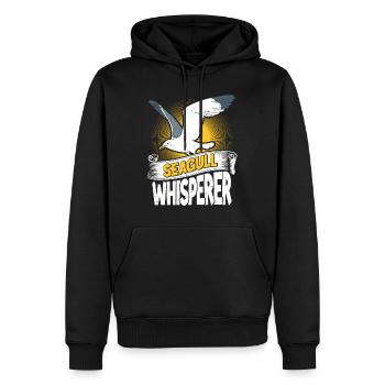 Mouettes Chuchoteurs Amoureux des oiseaux Oiseaux Oiseaux - Sweat à capuche Premium bio Homme - noir - Devant - Nico (187cm)