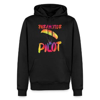 Chemise Parapente Pilote Parapente - Sweat à capuche Premium bio Homme - noir - Devant - Nico (187cm)