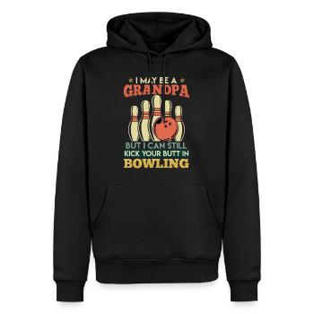 Bowling Männer Maybe a Grandpa lustig Shirt - Männer Premium Bio Hoodie - Schwarz - Vorne - Nico (187cm)