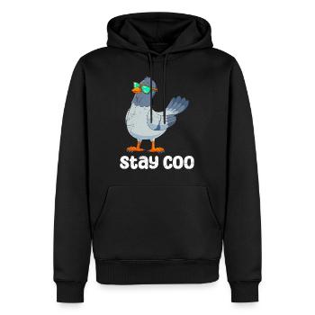 Stay Coo Taubenliebhaber Taubenhalter coole Taube - Männer Premium Bio Hoodie - Schwarz - Vorne - Nico (187cm)
