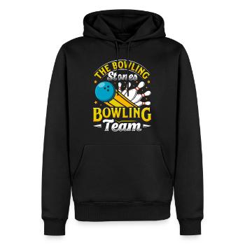 Bowlen The Bowling Stones lustig Bowlingspieler - Männer Premium Bio Hoodie - Schwarz - Vorne - Nico (187cm)