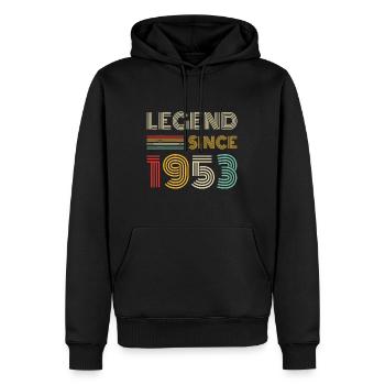 Legende seit 1953 70 Jahre alte Geschenke Retro 70. - Männer Premium Bio Hoodie - Schwarz - Vorne - Nico (187cm)