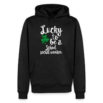 Glücklich, ein Schulsozialarbeiter St. Patrick's zu sein - Männer Premium Bio Hoodie - Schwarz - Vorne - Nico (187cm)